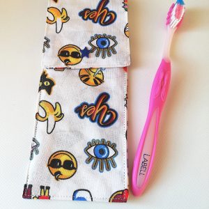 Pochette de voyage pour la brosse à dents emojis