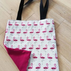 Tote bag flamant rose